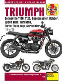 Cover image for Triumph Bonneville T100, T120, Speedmaster, Bobber, Speed Twin, Thruxton, Street Twin, Cup, Scrambler (16 to 19)