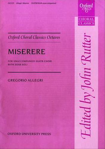 Cover image for Miserere