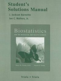 Cover image for Student Solutions Manual for Biostatistics for the Biological and Health Sciences with Statdisk