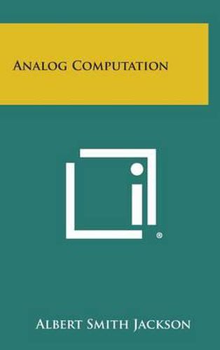 Cover image for Analog Computation