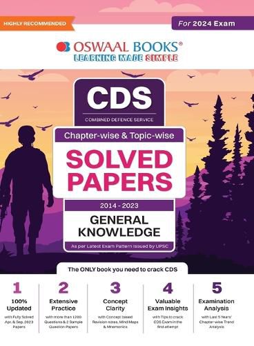 Cover image for Oswaal CDS Combined Defence Services Chapterwise & Topicwise (2018-2022) 10 Solved Papers General Knowledge (For 2023 Exam)