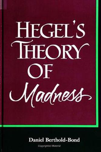 Cover image for Hegel's Theory of Madness