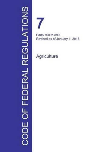 Cover image for Code of Federal Regulations Title 7, Volume 7, January 1, 2016