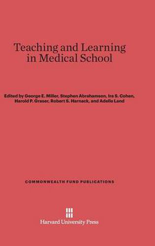 Teaching and Learning in Medical School