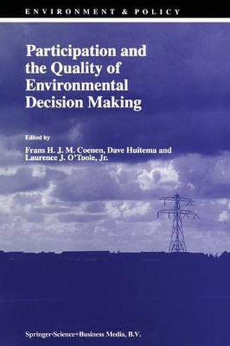 Cover image for Participation and the Quality of Environmental Decision Making