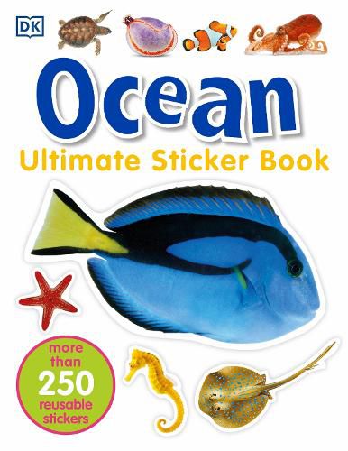 Cover image for Ultimate Sticker Book: Ocean: More Than 250 Reusable Stickers