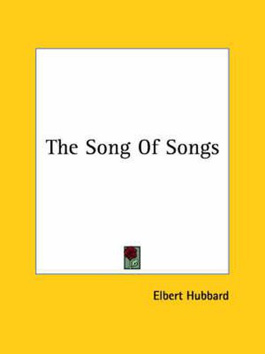 Cover image for The Song of Songs