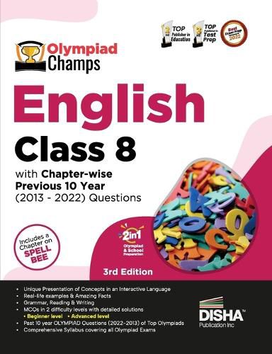 Cover image for Olympiad Champs English Class 8 with Chapter-Wise Previous 10 Year (2013 - 2022) Questions Complete Prep Guide with Theory, Pyqs, Past & Practice Exercise