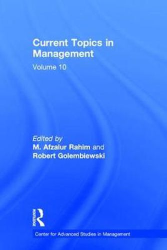 Cover image for Current Topics in Management