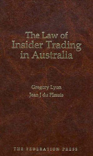 Cover image for The Law of Insider Trading in Australia