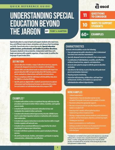 Cover image for Understanding Special Education Beyond the Jargon (Quick Reference Guide)