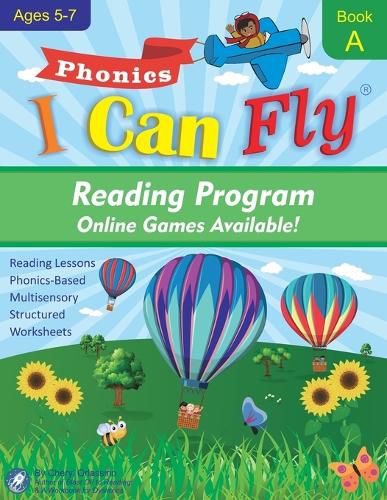 Cover image for I Can Fly Reading Program - Book A, Online Games Available: Orton-Gillingham Based Reading Lessons for Young Students Who Struggle with Reading and May Have Dyslexia