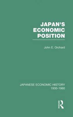 Cover image for Japans Econ Position       V 7