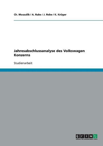 Cover image for Jahresabschlussanalyse Des Volkswagen Konzerns