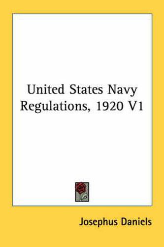 United States Navy Regulations, 1920 V1