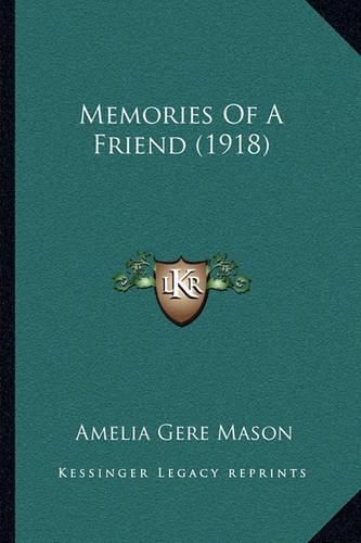 Cover image for Memories of a Friend (1918)