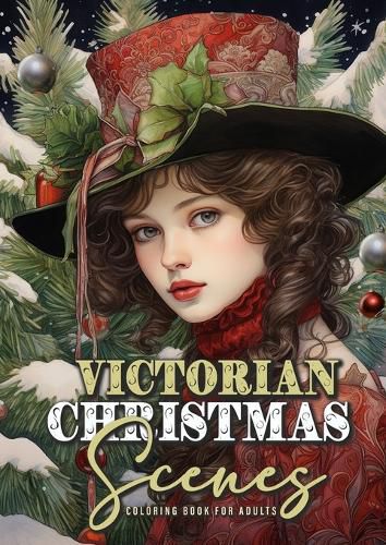Cover image for Victorian Christmas Scenes Coloring Book for Adults