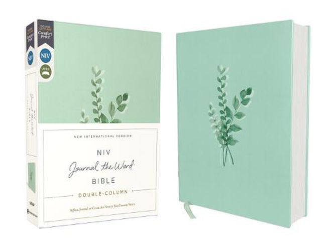 Cover image for NIV, Journal the Word Bible, Double-Column, Cloth over Board, Teal, Red Letter, Comfort Print: Reflect, Take Notes, or Create Art Next to Your Favorite Verses