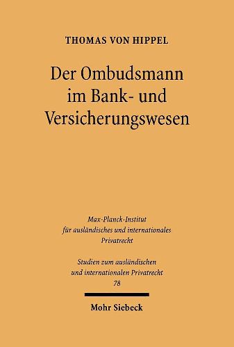 Cover image for Der Ombudsmann im Bank- und Versicherungswesen