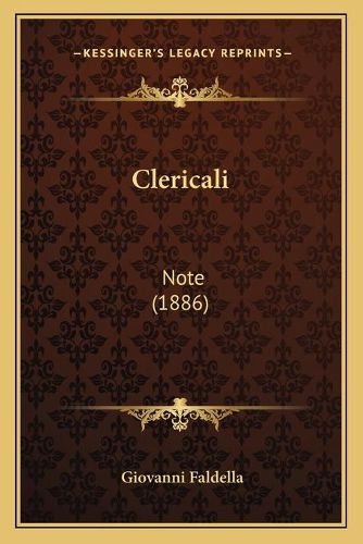 Clericali: Note (1886)