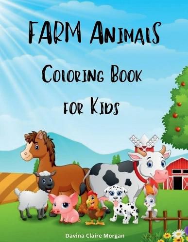 Cover image for Farm Animals Coloring Book for Kids