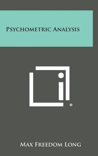 Cover image for Psychometric Analysis