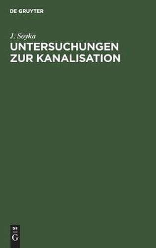 Untersuchungen Zur Kanalisation