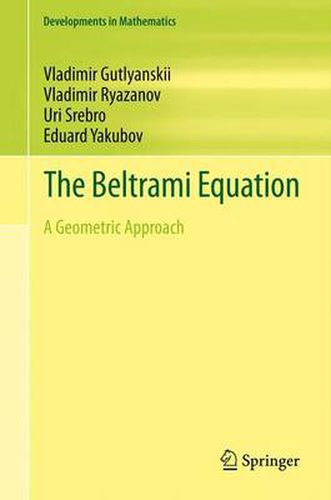 Cover image for The Beltrami Equation: A Geometric Approach