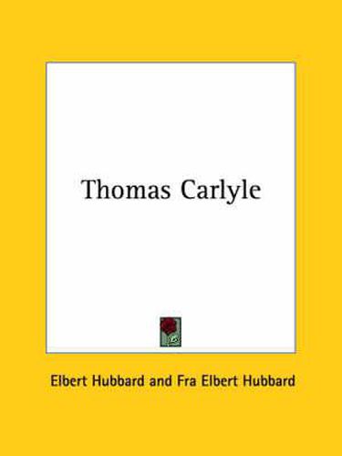 Cover image for Thomas Carlyle