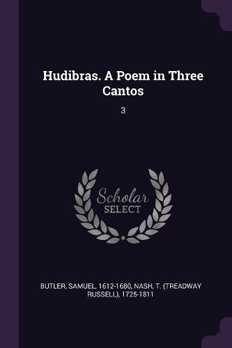 Cover image for Hudibras. A Poem in Three Cantos
