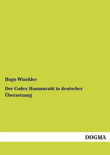 Cover image for Der Codex Hammurabi in Deutscher Ubersetzung