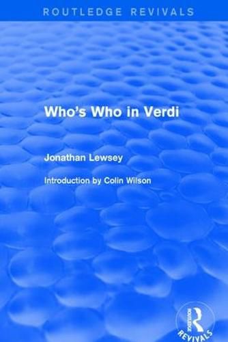 Cover image for Who's Who in Verdi