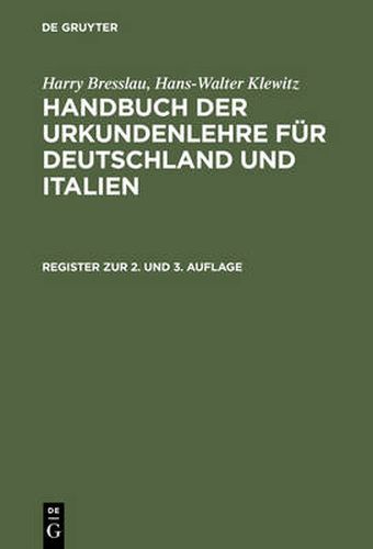 Register Zur 2. Und 3. Auflage