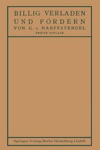 Cover image for Billig Verladen Und Foerdern