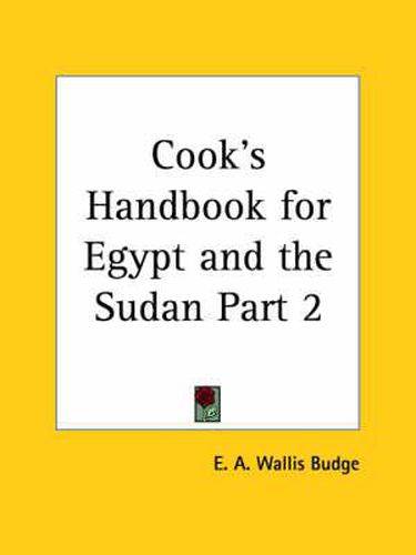 Cover image for Cook's Handbook for Egypt & the Sudan Vol. 1 (1906)