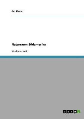 Cover image for Naturraum Sudamerika