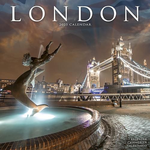 London Calendar 2025 Square Travel Wall Calendar - 16 Month