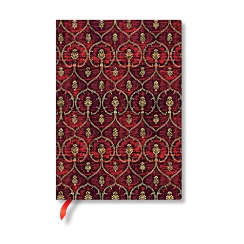 Cover image for Red Velvet Midi Lined Softcover Flexi Journal (Elastic Band Closure)