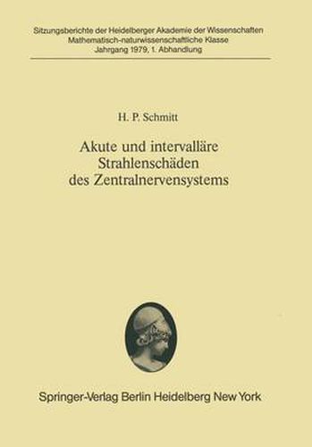 Cover image for Akute und Intervallare Strahlenschaden des Zentralnervensystems