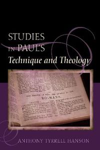 Cover image for Studies in Paul's Technique and Theology