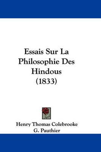 Cover image for Essais Sur La Philosophie Des Hindous (1833)