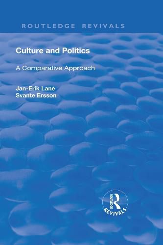 Cover image for Culture and Politics: A comparative approach