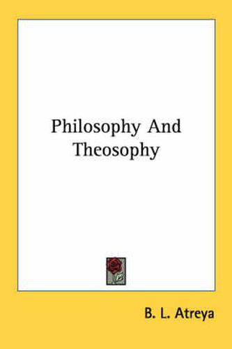 Cover image for Philosophy and Theosophy