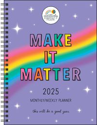 Cover image for Positively Present 12-Month 2025 Monthly/Weekly Planner Calendar