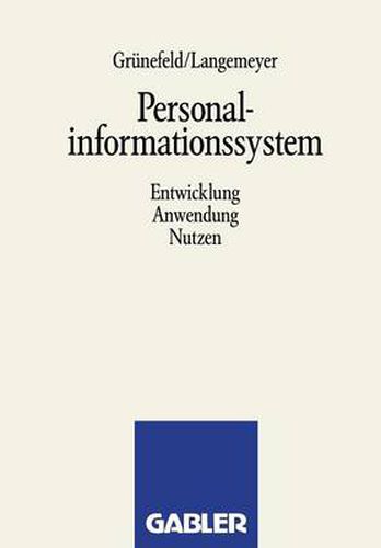 Cover image for Personalinformationssystem: Entwicklung, Anwendung, Nutzen
