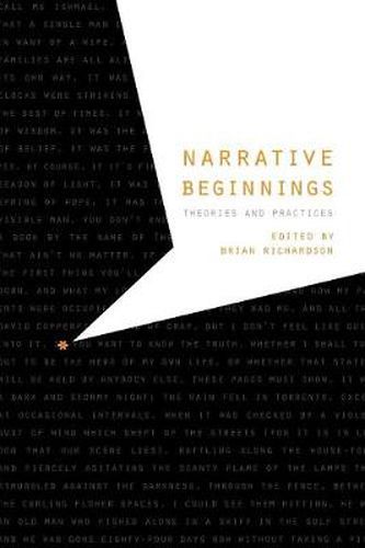 Cover image for Narrative Beginnings: Theories and Practices