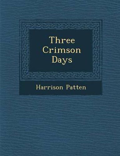 Cover image for Three Crimson Days