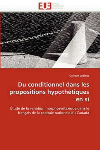 Cover image for Du Conditionnel Dans Les Propositions Hypothetiques En Si