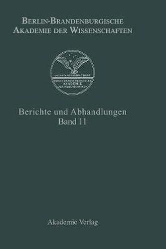 Cover image for Berichte und Abhandlungen, Band 11