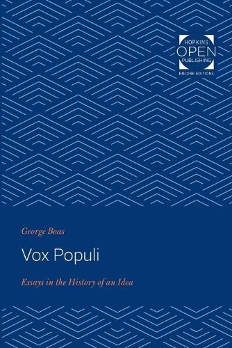 Cover image for Vox Populi: Essays in the History of an Idea